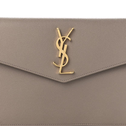 Saint Laurent Grain De Poudre Uptown Pouch Dark Beige 7 of 8