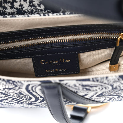 Christian Dior Canvas Embroidered Dioriviera Saddle Bag Blue 8 of 11