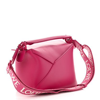 Loewe Satin Calfskin Monochrome Small Puzzle Edge Bag Ruby Red Glaze 3 of 9