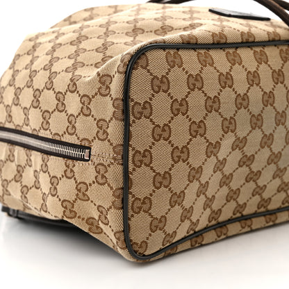 Gucci Monogram Dollar Calfskin O Drawstring Backpack Beige Ebony Testa di Moro Dark Chocolate 9 of 11
