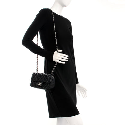 Chanel Lambskin Quilted Mini Rectangular Flap Black 2 of 8