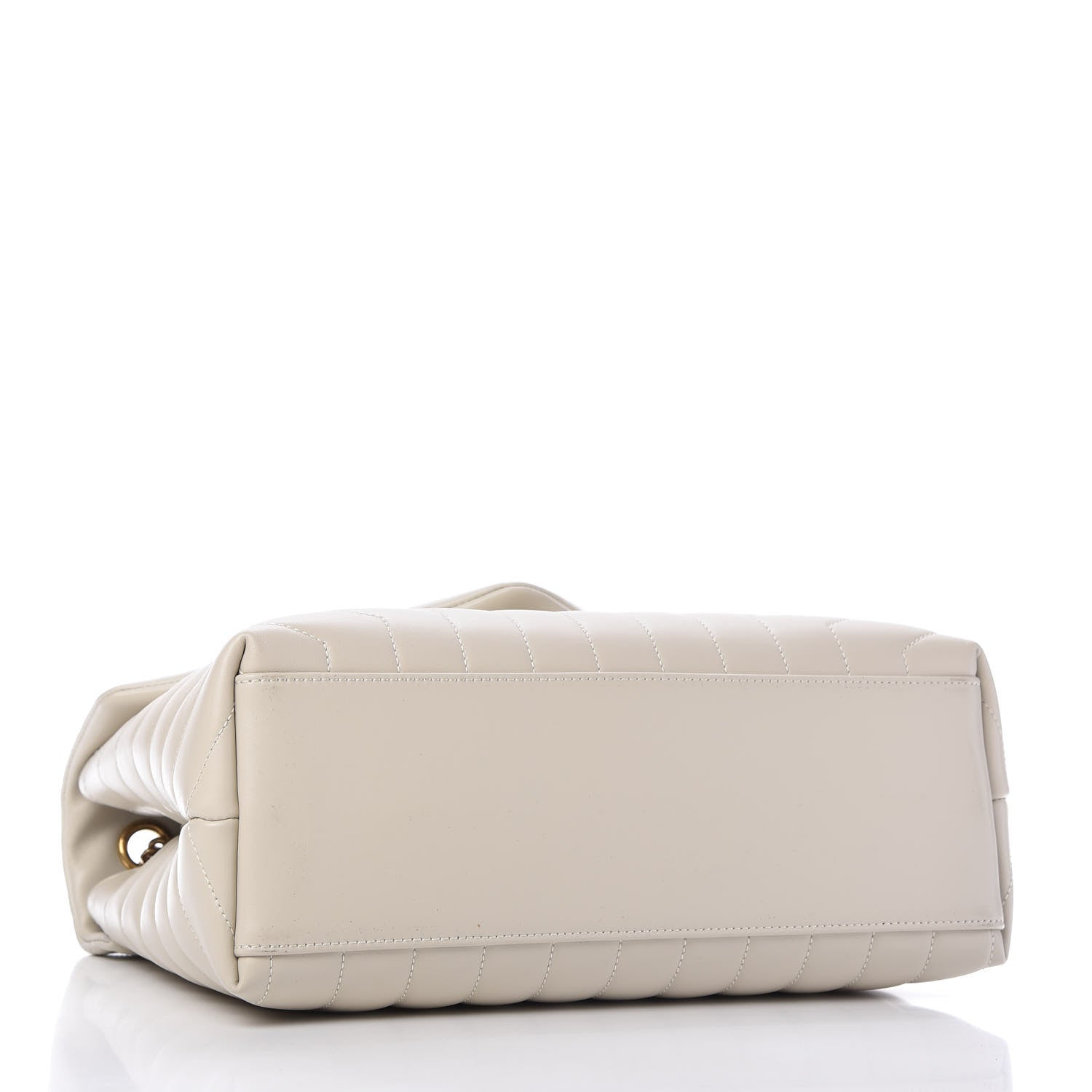 Saint Laurent Calfskin Y Quilted Monogram Medium Loulou Chain Satchel Crema Soft 4 of 10