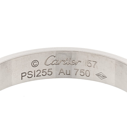 Cartier 18K White Gold 3.5mm LOVE Wedding Band Ring 57 8 4 of 5