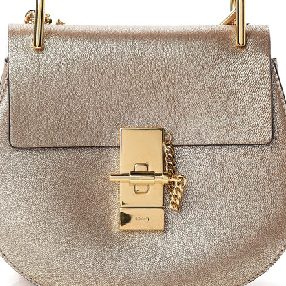 Chloe Metallic Goatskin Drew Shoulder Bag Abstract Gold 6 of 8