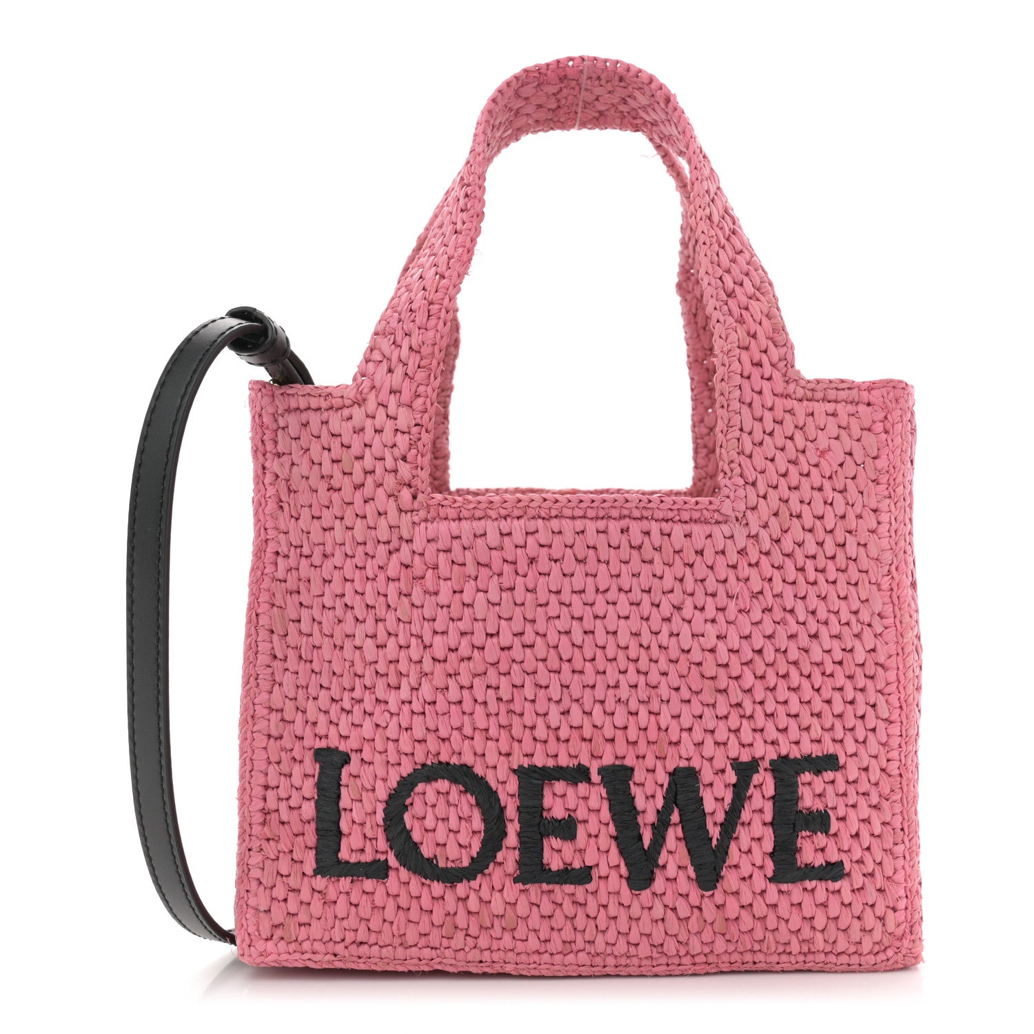 Loewe X PAULA'S IBIZA Raffia Font Tote Sunset Pink 1 of 10