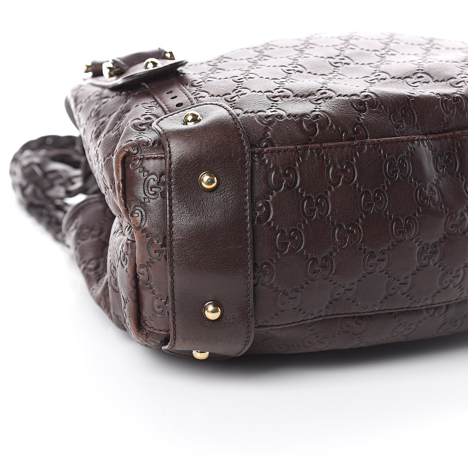 Gucci Guccissima Small Pelham Shoulder Bag Chocolate 7 of 8