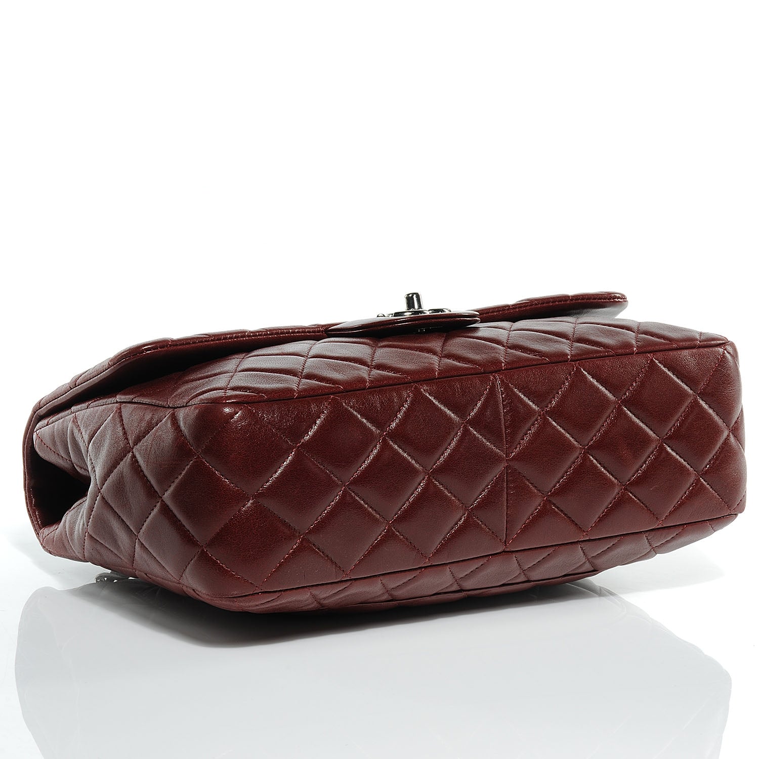 Chanel Lambskin Jumbo Single Flap Dark Red 4 of 8