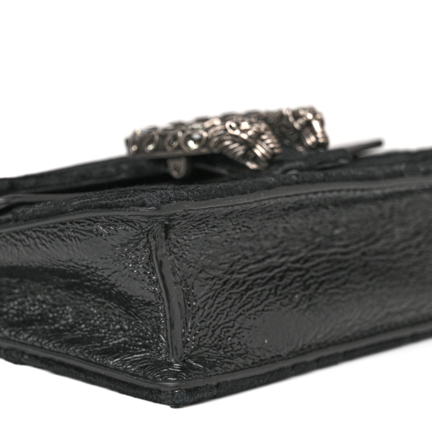 Gucci Velvet GG Monogram Super Mini Dionysus Shoulder Bag Black 8 of 15