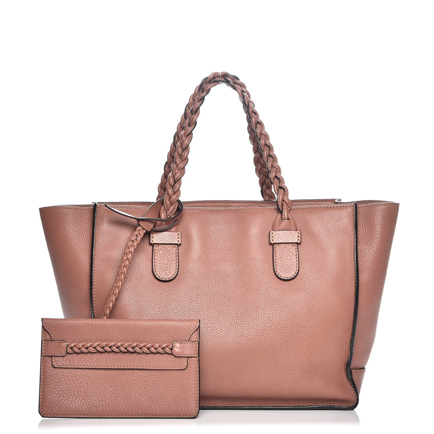 Valentino Garavani Grained Calfskin To Be Cool Tote Brownish 5 of 11