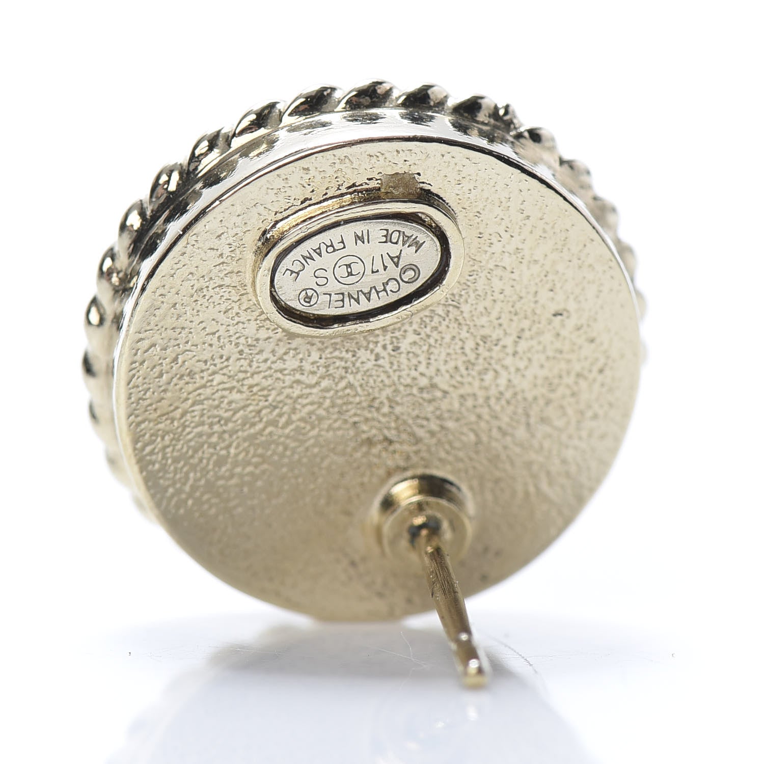 Chanel Twisted CC Round Earrings Gold Silver 4 of 5