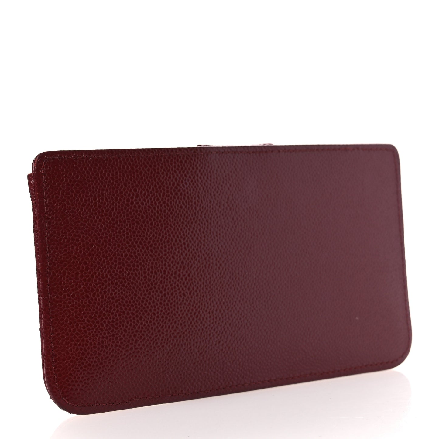 Caviar Quilted Phone Holder Wallet on Removable Chain Insert Red