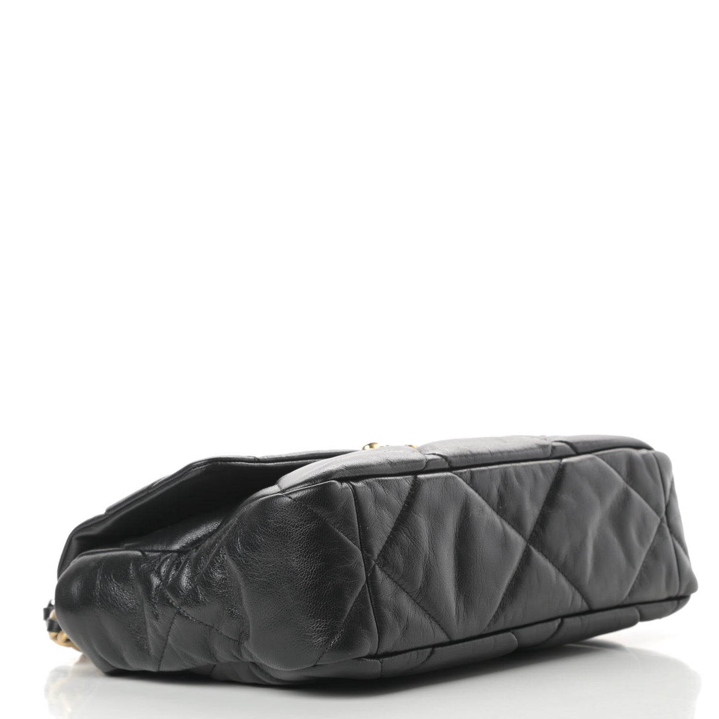 Goatskin Quilted Large Chanel 19 Flap Black
