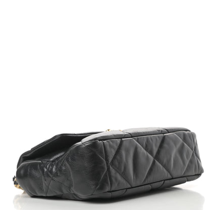Chanel Goatskin Quilted Large Chanel 19 Flap Black 4 of 12