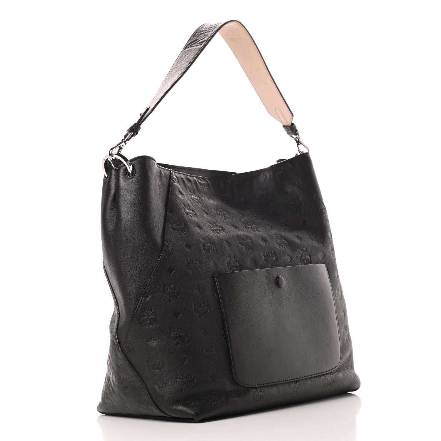 MCM Calfskin Ottomar Large Klara Hobo Black 3 of 12