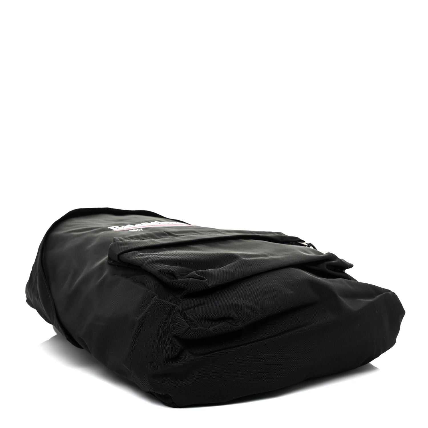 Balenciaga Nylon Political Campaign Logo Embroidered Explorer Backpack Black 4 of 9
