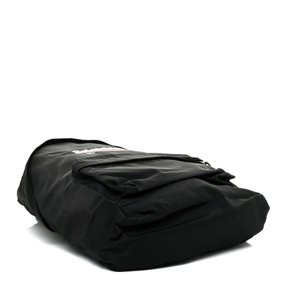 Balenciaga Nylon Political Campaign Logo Embroidered Explorer Backpack Black 4 of 9