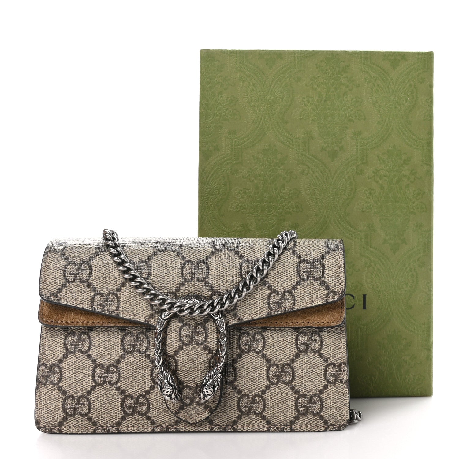 Gucci GG Supreme Monogram Super Mini Dionysus Shoulder Bag Taupe 12 of 12