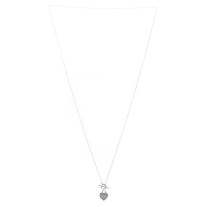 Tiffany Sterling Silver Enamel Return to Tiffany Love Heart Necklace Blue 3 of 4