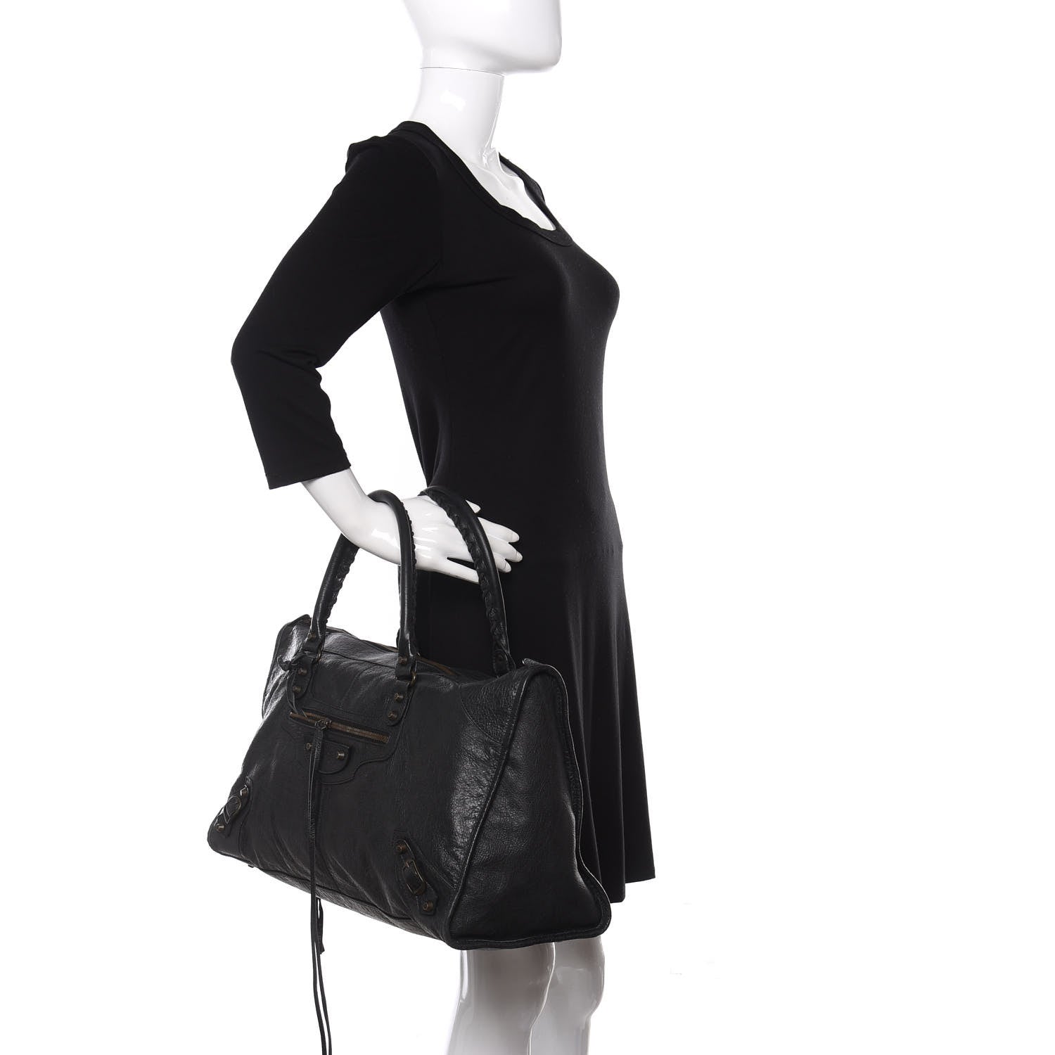 Balenciaga Agneau Classic Hardware Work Black 2 of 10