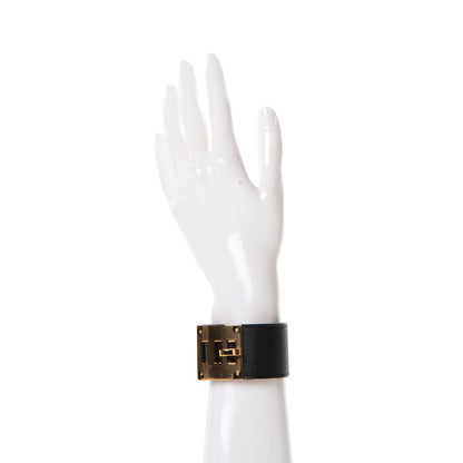 Hermes Epsom Kelly Dog Bracelet Black 2 of 7