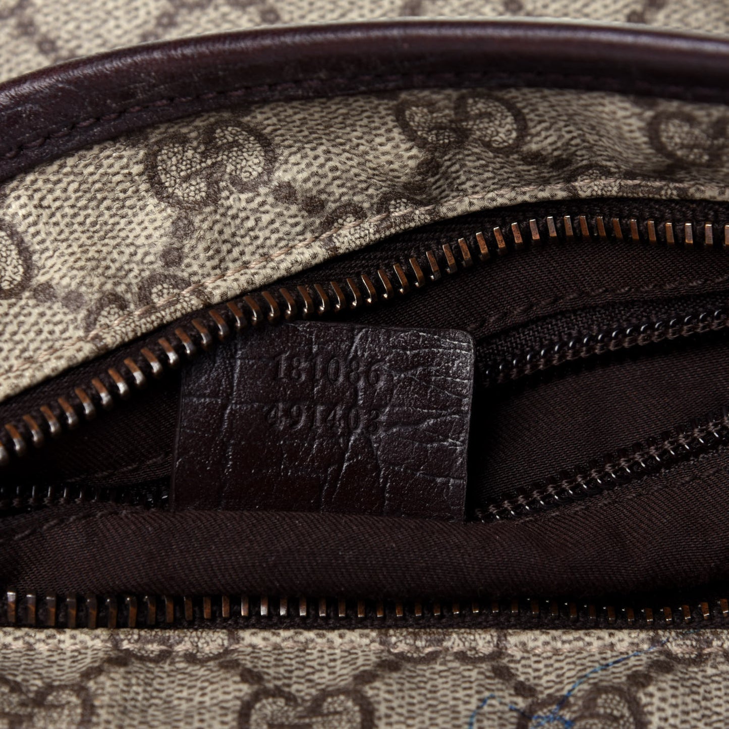 GG Plus Monogram Small Joy Tote Dark Brown