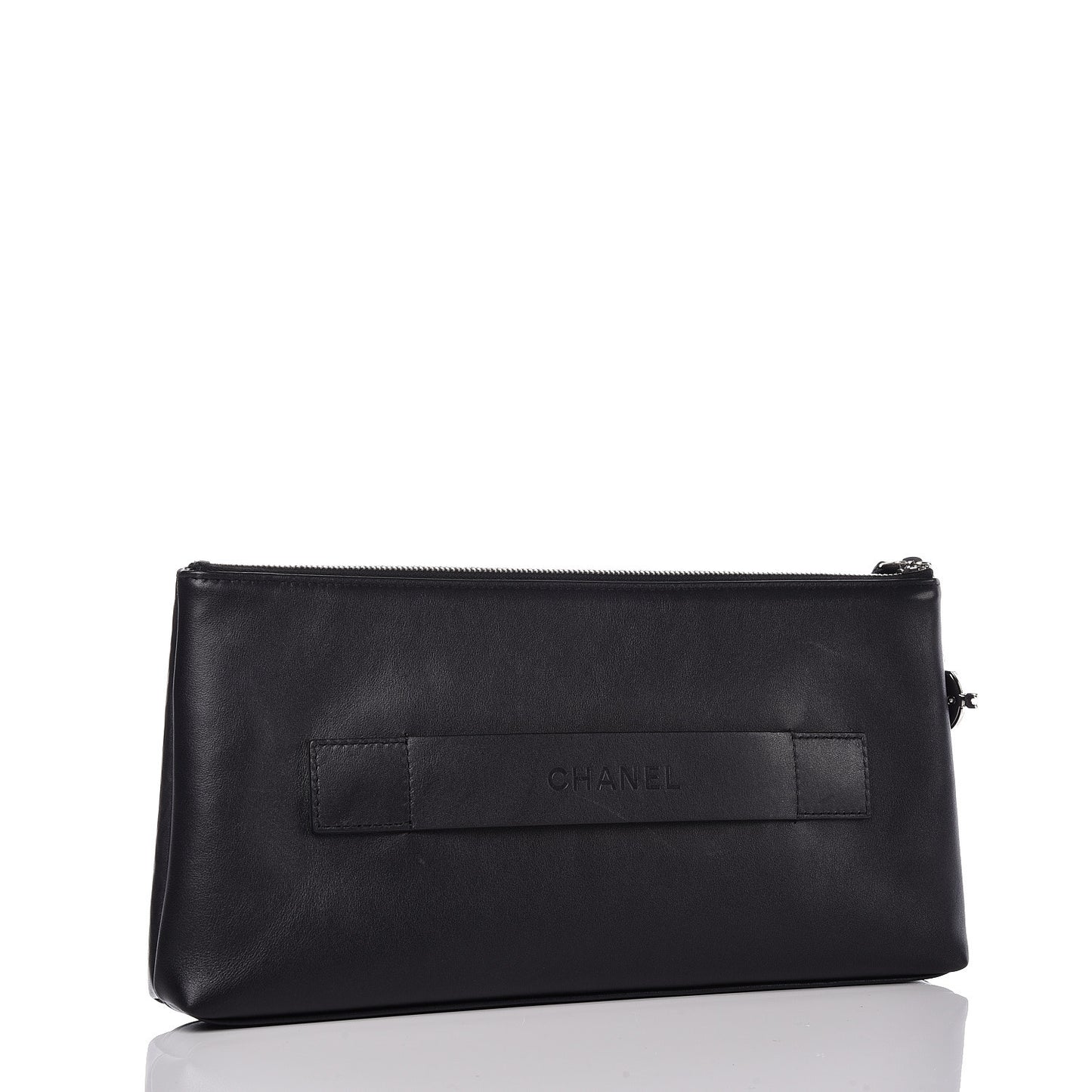 Metallic Calfskin Keyboard Pouch Black