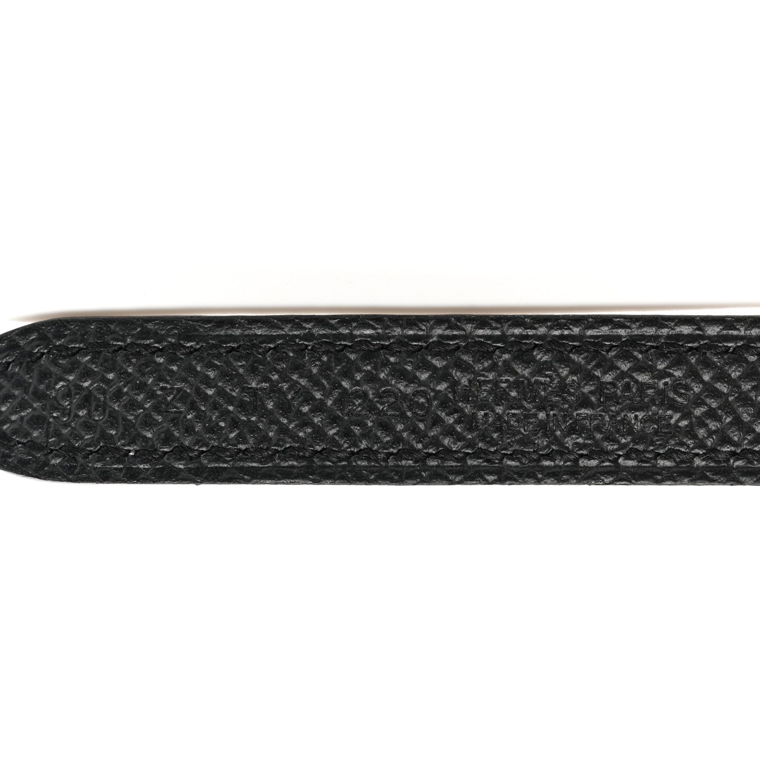 Hermes Swift Epsom Lacquered Metal 13mm Au Carre Double H Belt Black Craie 3 of 4