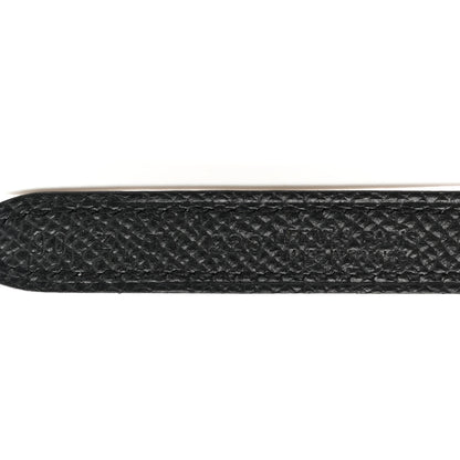 Hermes Swift Epsom Lacquered Metal 13mm Au Carre Double H Belt Black Craie 3 of 4