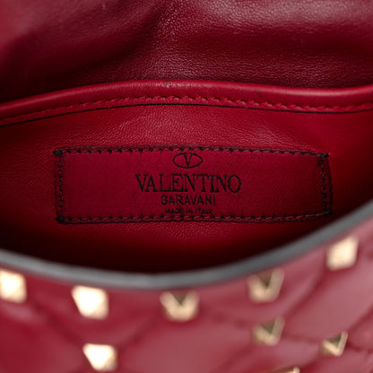 Valentino Garavani Nappa Small Rockstud Spike Shoulder Bag Rubino 6 of 14