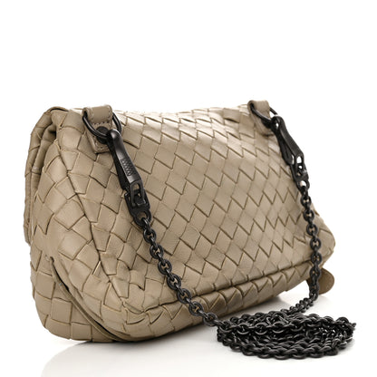 Bottega Veneta Nappa Intrecciato Mini Chain Messenger Fume 3 of 12