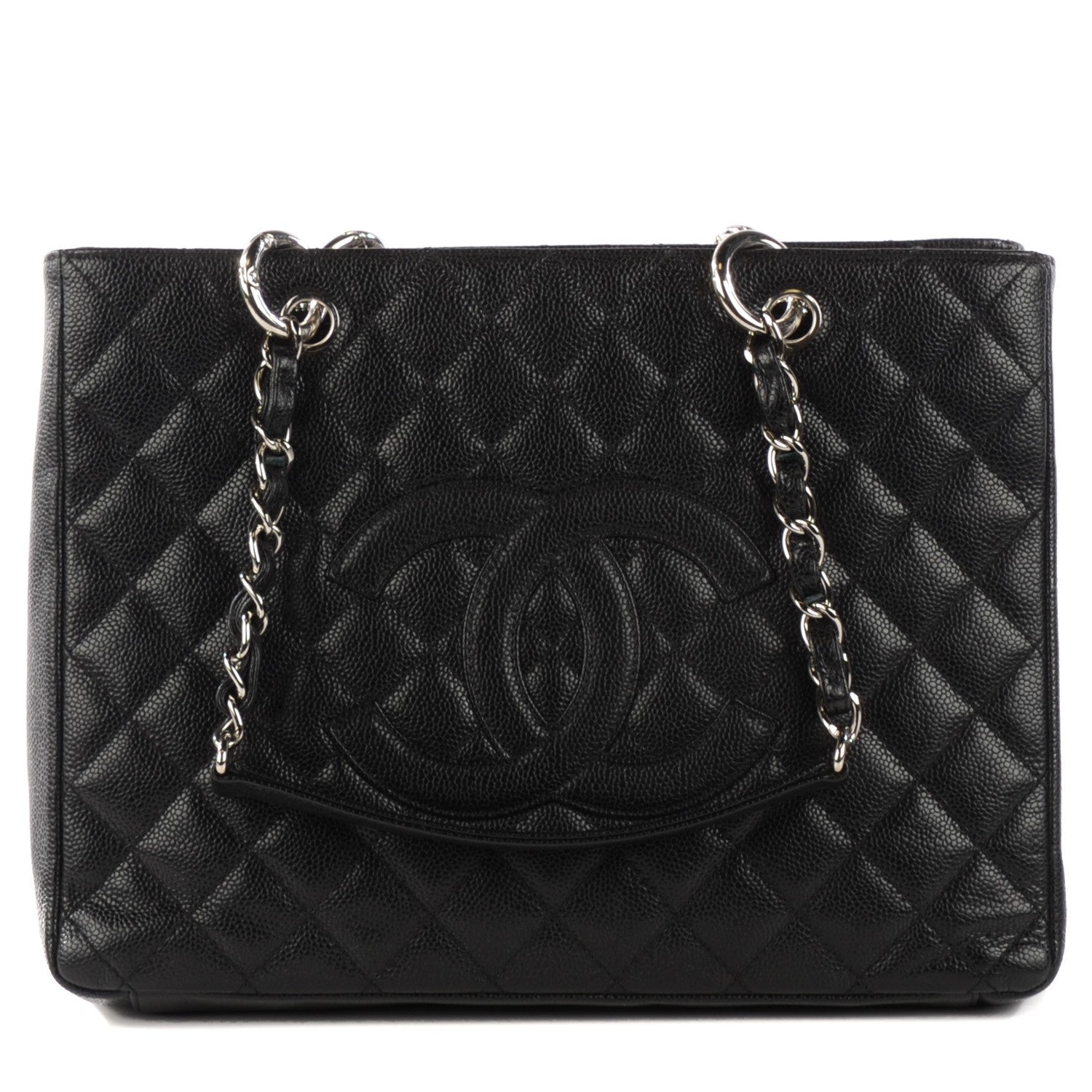 Chanel Caviar Quilted Grand Shopping Tote GST Black 1 of 7