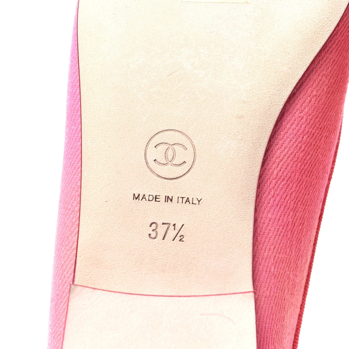 Denim CC Cap Toe Ballerina Flats 37.5 Pink