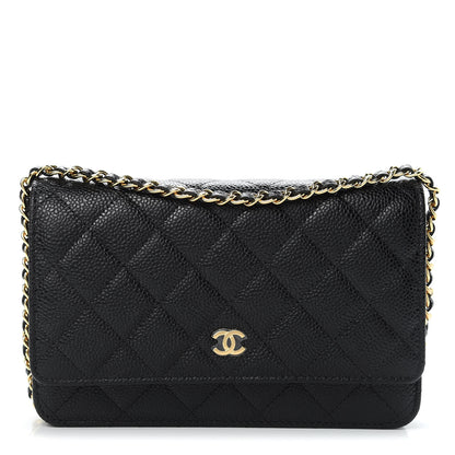 Chanel Caviar Quilted Wallet On Chain WOC Black 1 of 12