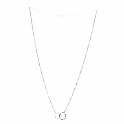 Cartier 18K White Gold Interlocking LOVE Necklace 3 of 5