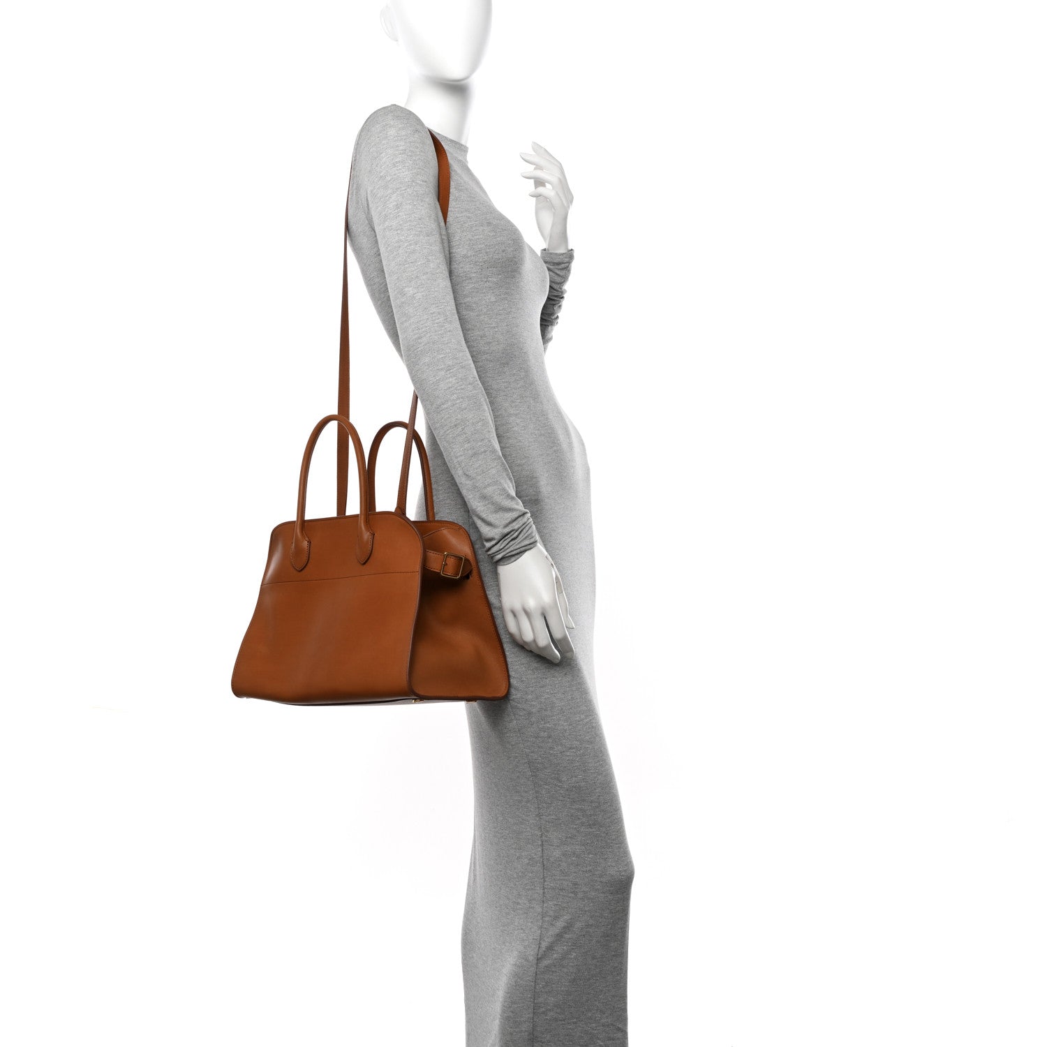 The Row Polished Saddle Calfskin Soft Margaux 12 Cuir 2 of 9