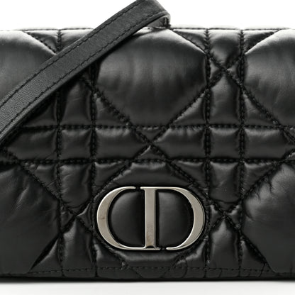 Christian Dior Calfskin Macrocannage Mini Caro Bag Black 7 of 9