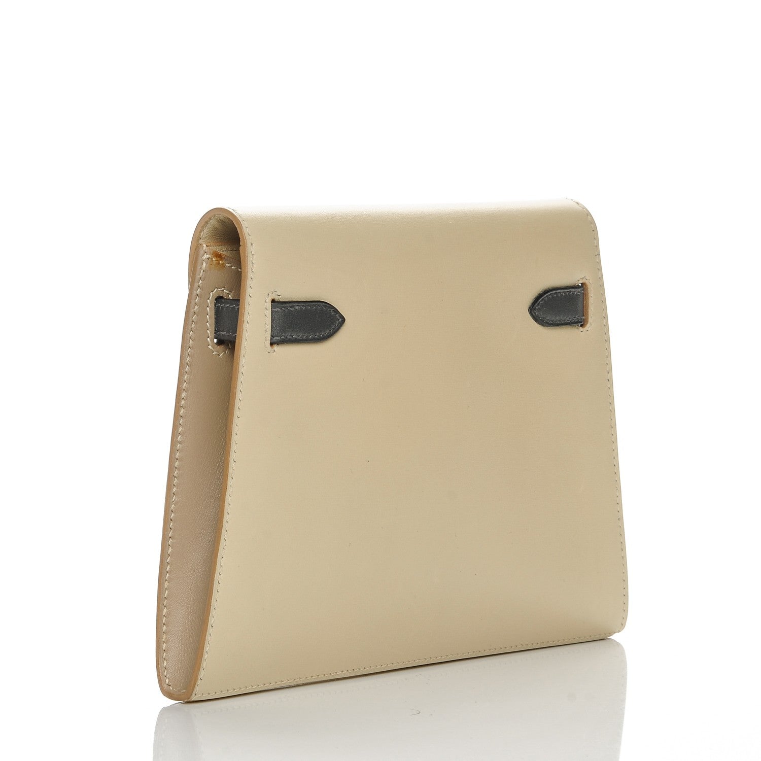 Hermes Tri-Color Box Mini Kelly Pochette Clutch Parchemin Ardoise Tabac Camel 3 of 8
