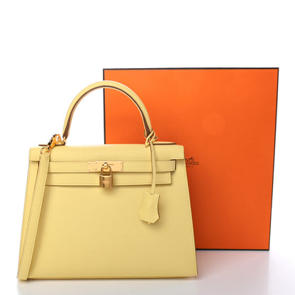 Hermes Epsom Kelly Sellier 28 Jaune Poussin 11 of 11