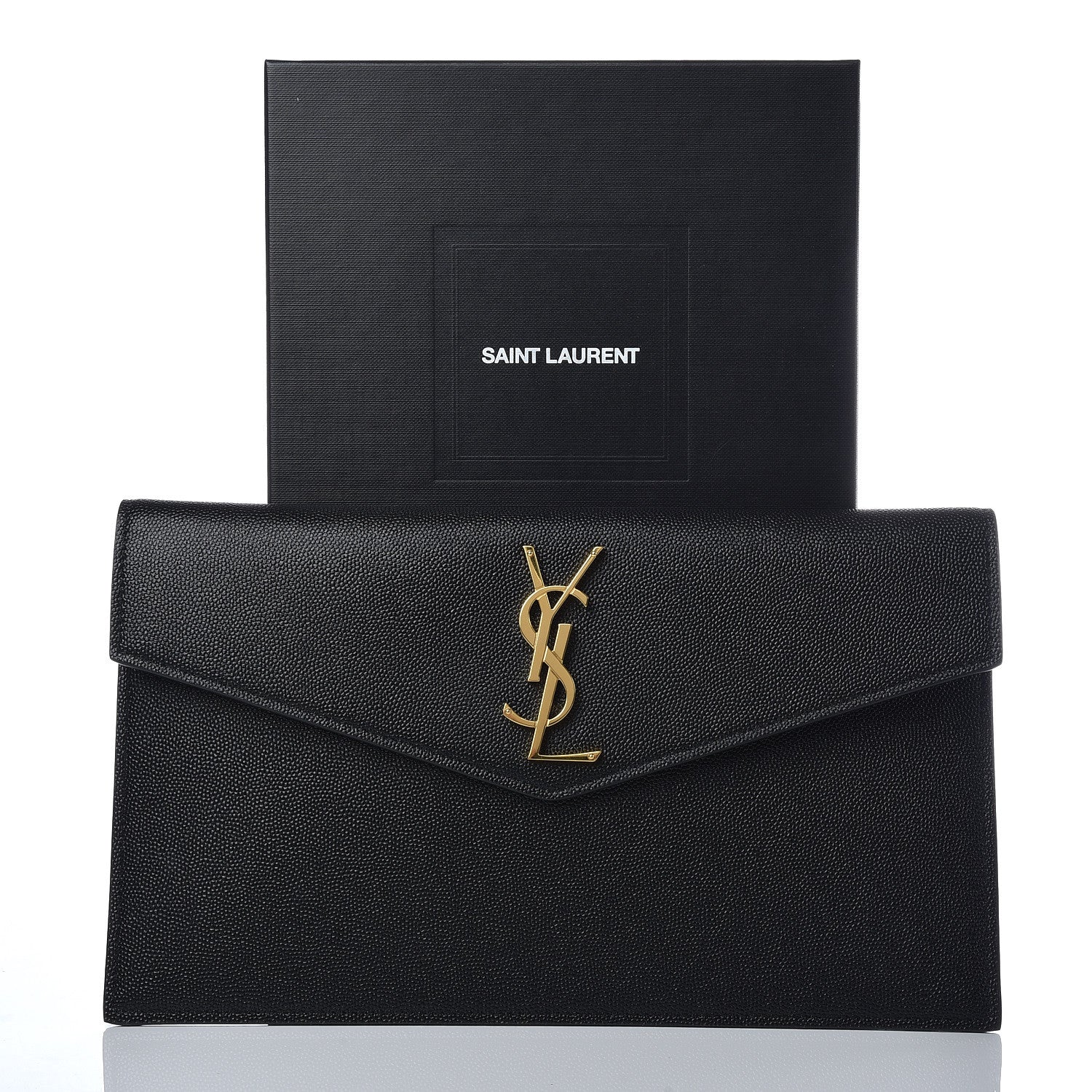 Saint Laurent Grain De Poudre Uptown Pouch Black 8 of 8