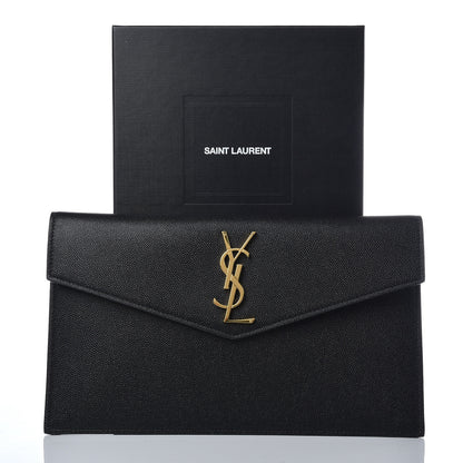 Saint Laurent Grain De Poudre Uptown Pouch Black 8 of 8
