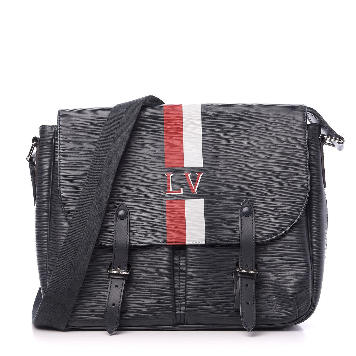 Louis Vuitton Epi Christopher Messenger Navy Stripes 1 of 10