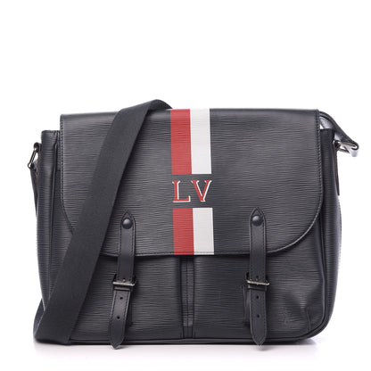 Louis Vuitton Epi Christopher Messenger Navy Stripes 1 of 10