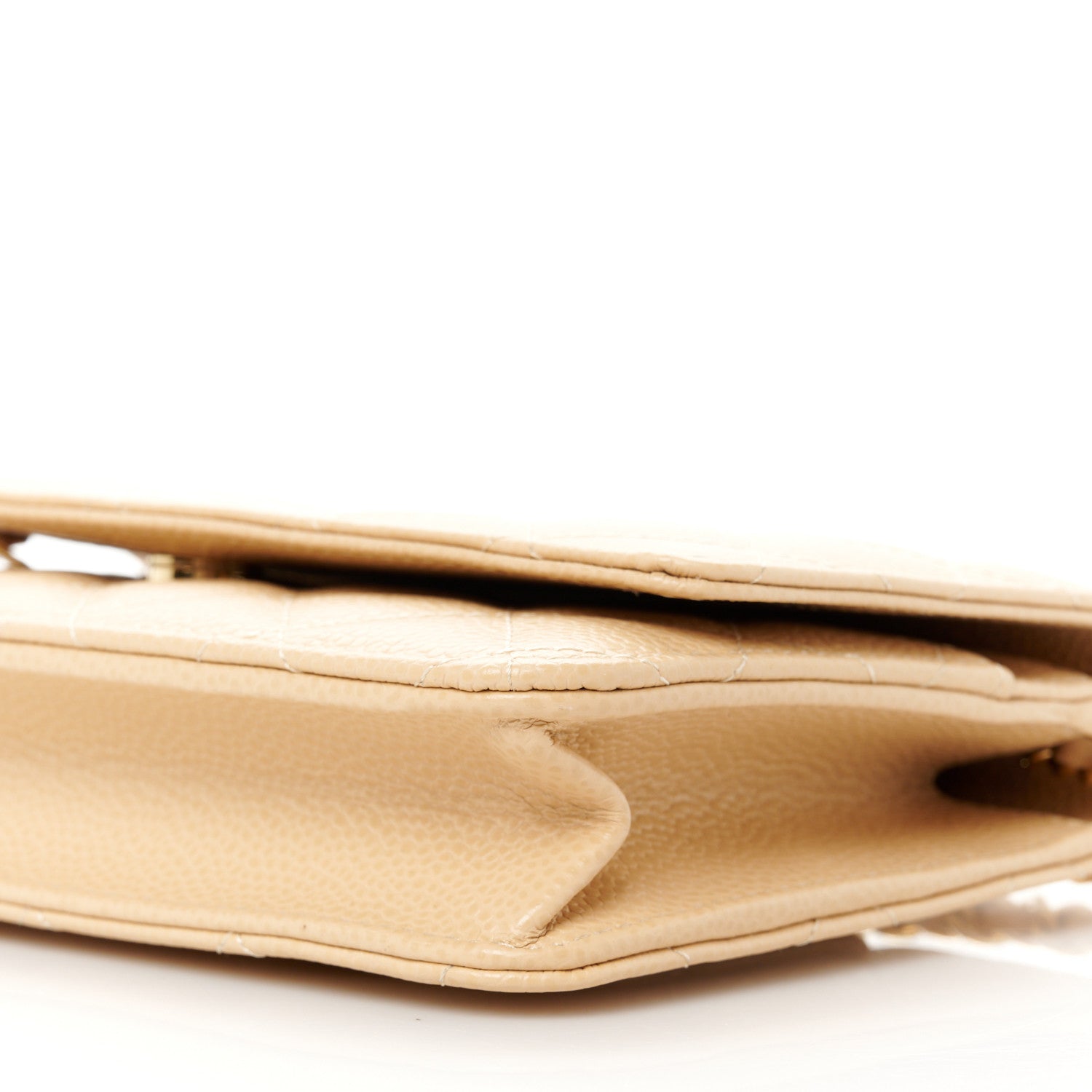 Chanel Caviar Quilted Wallet on Chain WOC Beige 11 of 12