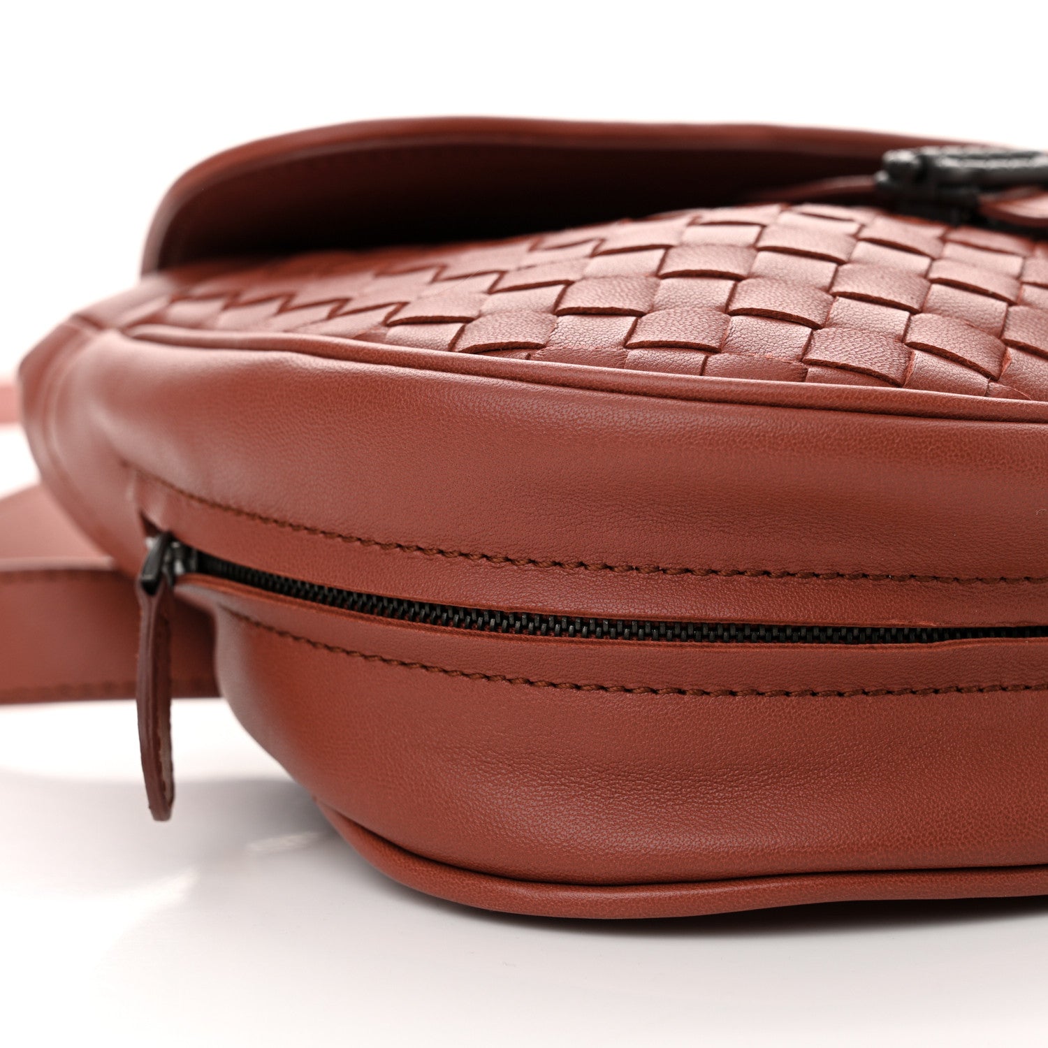 Bottega Veneta Nappa Intrecciato Small Belt Bag Red 8 of 9