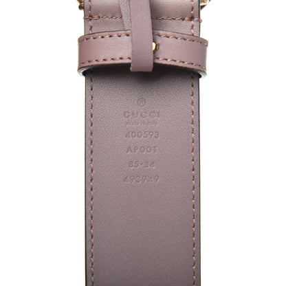 Gucci Calfskin Double G 40mm Belt 85 34 Porcelain Rose 3 of 6