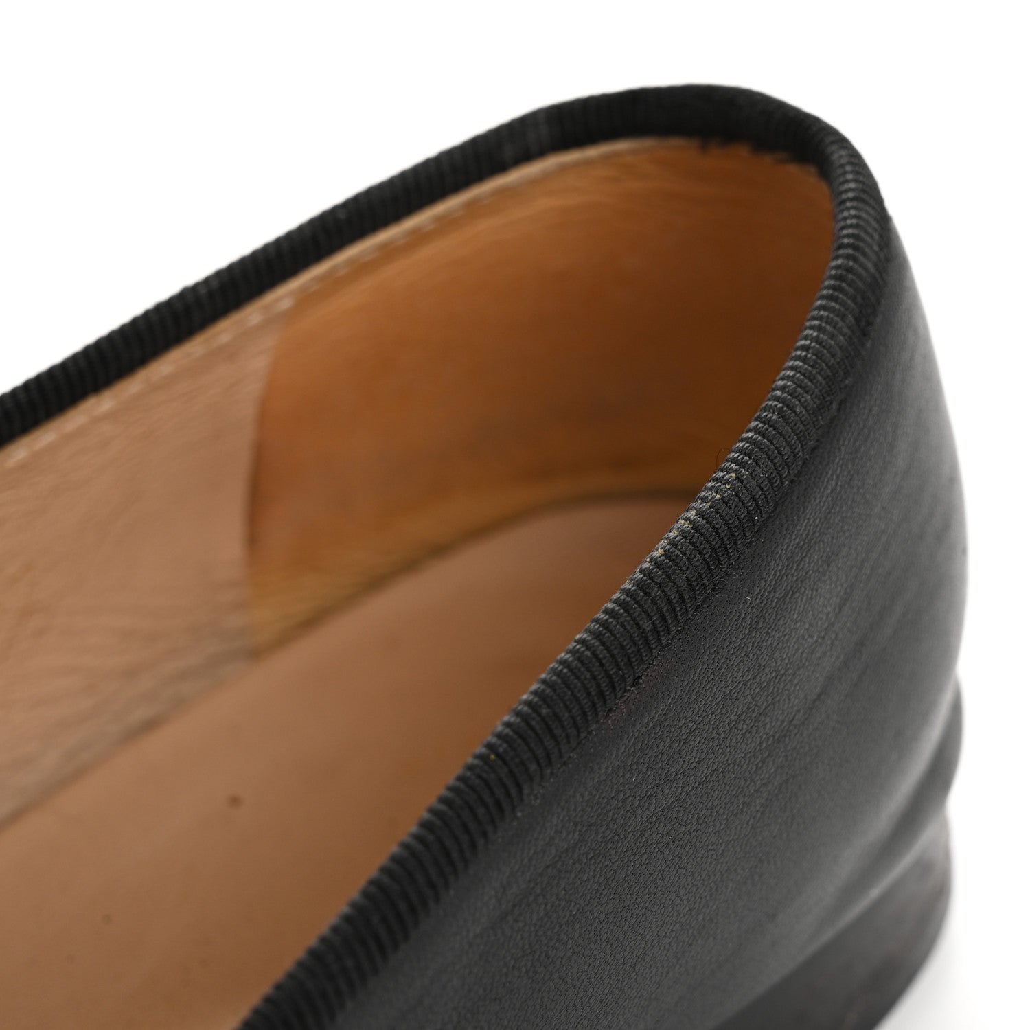 Chanel Lambskin Patent Cap Toe Ballerina Flats 39 Black 13 of 16