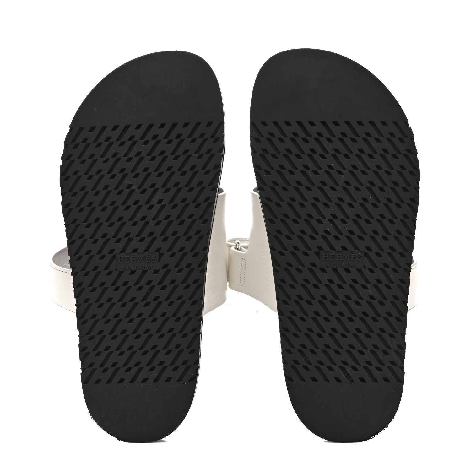 Hermes Calfskin Womens Chypre Sandals 37.5 White 6 of 9
