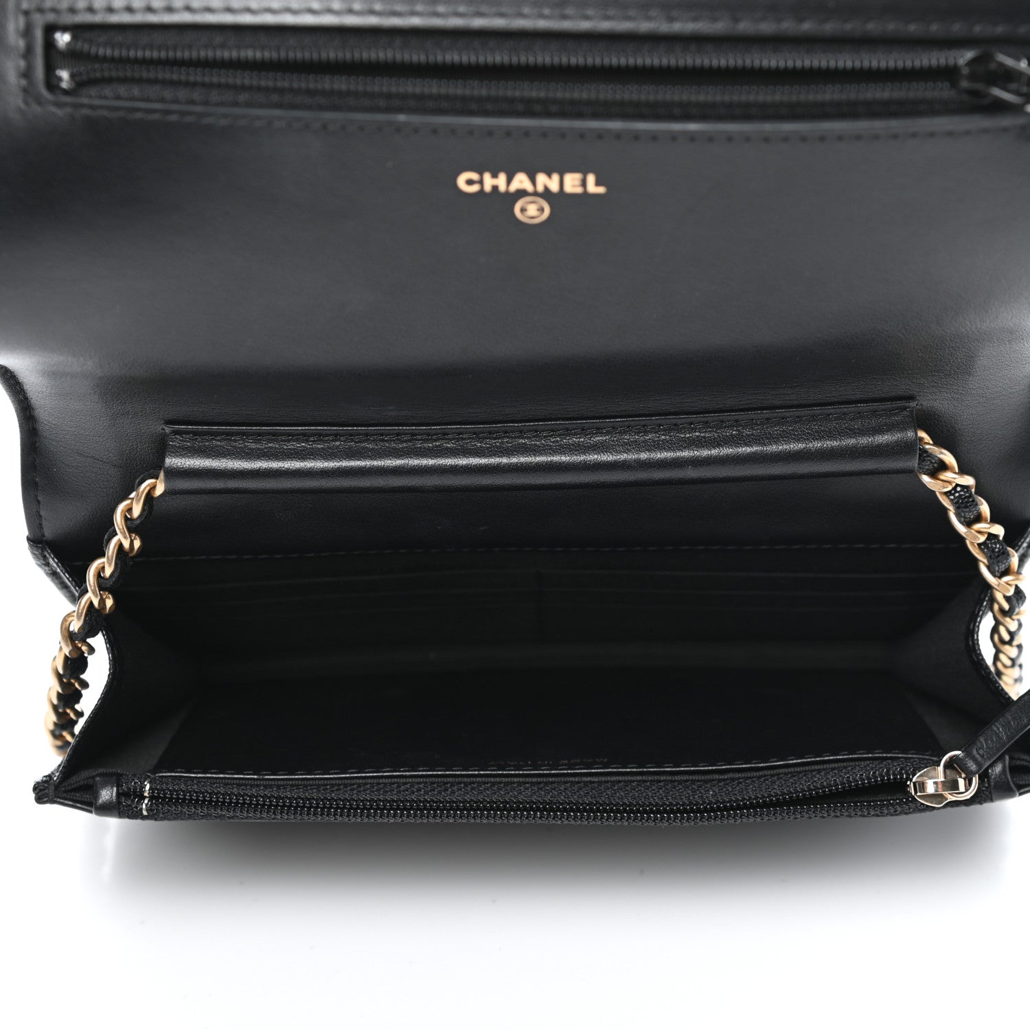 Chanel Caviar Quilted Boy Wallet On Chain WOC Black 5 of 12