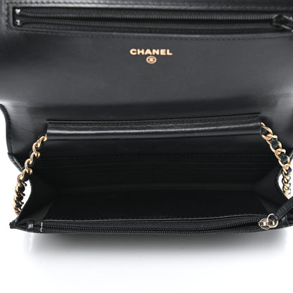 Chanel Caviar Quilted Boy Wallet On Chain WOC Black 5 of 12