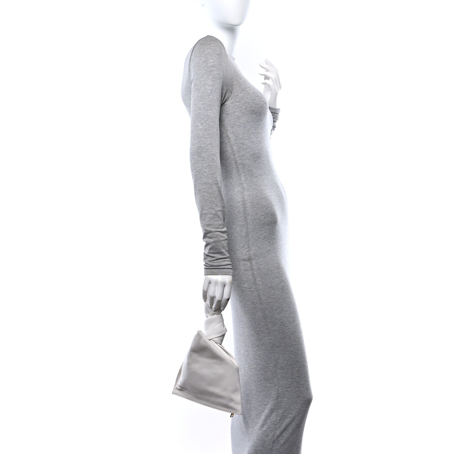 Bottega Veneta Calfskin Mini BV Twist Chalk 2 of 11